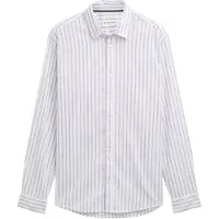 Tom Tailor Striped Slub Oxford Skjorte Med Lange Ermer