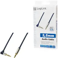 Logilink 3.5mm - 3.5mm 3m, 3.5mm, Hankjønn, 3.5mm, Hankjønn, 3,5 m, Blå