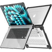 TechProtection MacBook Air 13 2023/2025/2026 SmartShell Pro-etui - svart / klar