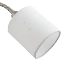 LINDBY gulvlampe Jaileen, hvit, tekstil, 171 cm, leselampe