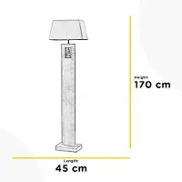 ONLI Miriel gulvlampe, høyde 170 cm, tekstil, tre