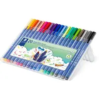 Staedtler triplus 323 SB20 1.0 mm fineliner - etui med 20 stk. ass. farver