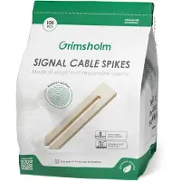 Grimsholm Signalkabelpigg i tre - 100-pakning for installasjon av robotgressklippere