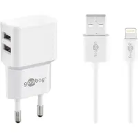 Goobay 44979, Innendørs, AC, 5 V, 2,4 A, 1 m, Hvit