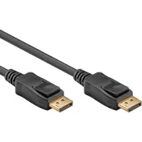 Goobay 58534, 2 m, DisplayPort, DisplayPort, Hankjønn, Hankjønn, Sort
