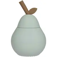 OYOY Kopp m. Sugerør - Pære - Silikon - Pale Mint - - OneSize - Kopp