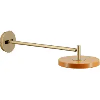 UMAGE LED-vegglampe Asteria Long, oransje/messing, stikkontakt