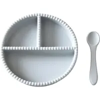 Jack o Juno Spisesett - Silikon - 2 Deler - Bubble - Glacier Gre - - OneSize - Spisesett