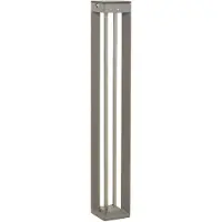 LES JARDINS LED-solcellelykt Borne med sensor, 90 cm, grå