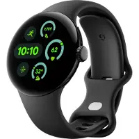 Google Watch Pixel Watch LTE 41mm Matte Black Case with Sport Band - Obsidian