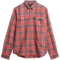 Superdry Merchant Linen Check Skjorte Med Lange Ermer
