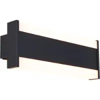 QAZQA Moderne vegglampe svart 30 cm inkl. LED CCT IP54 - Vanya