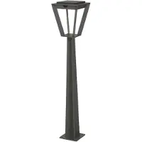 LES JARDINS LED-solcellelampe Metro med sensor, grå