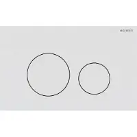 Geberit Sigma40 betjeningplade - Til dobbeltskyl round Hvid mat