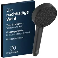 Ideal standard Håndbruser Alu+ Ø100 rund sort