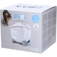 Catit fontene for katt Pixi, rustfritt stål, 2,5 l, 22x22x19,5 cm