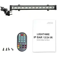 Light4me IP BAR 12 IR LED lyslist IP65 Bluetooth scenebelysning styrt av smarttelefonfjernkontroll