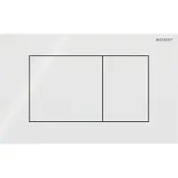 Geberit Sigma40 betjeningplade - Til dobbeltskyl square Hvid