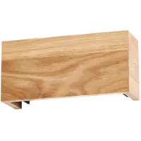 FISCHER&HONSEL GMBH LED-vegglampe Shine-Wood, bredde 21 cm, eik/svart, tre