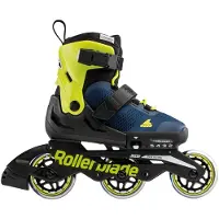 Rollerblade Rulleskøyter - Microblade 3WD - Blue/Lime - Inn - - 33/36 - Rulleskøyter