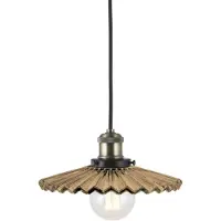 Globen Lighting pendellampe COBBLER, brun, Ø 25 cm