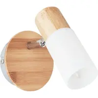Brilliant Babsan veggspot, Ø 10 cm, lyst tre, bambus