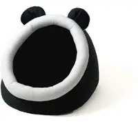 Go Gift kennel katteseng - sort og hvid - 40x45x34 cm