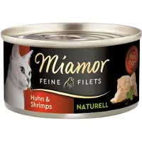 Miamor Fine Filets Naturelle 12 x 80 g - Kylling og reker