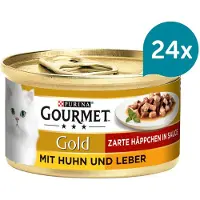 Gourmet Økonomipakke Gold Tender Bits 24 x 85 g - Kylling & lever