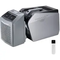 Vevor bærbart klimaanlegg, 5000 BTU 3-trinns klimaanlegg med 24-timers timer, bærbar klimaanlegg justerbar fra 16-32 ℃, kompatibel med AC/DC for utendørs teltcamping, bobiler eller hjemmebruk, grå