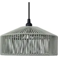 Newgarden pendellampe Calabardina, grønn, tau, Ø30cm, IP44