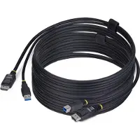 StarTech.com StarTech 10ft (3m) DisplayPort and USB 5Gbps KVM Cable - Tastatur / video / musekabel (KVM) - USB-type A, DisplayPort (hann) til USB Type B, DisplayPort (hann) - 3 m - 4K 60Hz støtte, HDR10-støtte -