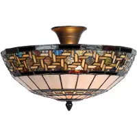 Clayre & Eef Wilma - taklampe i tiffanystil