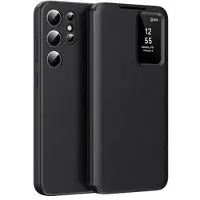 Mtp Products Samsung Galaxy S25 Ultra Smart Clear View Flip-etui med kortspor - Svart