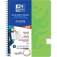 Oxford Notesbog Oxford Touch' A5+ m/140 sider linjeret grøn (5 stk.)