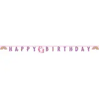Procos Happy Bursdag Banner - Unicorn Rainbow Farger - - OneSize - Flaggbanner