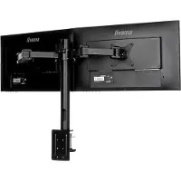 Iiyama DS1002C-B1 - mounting kit - adjustable arm - for 2 monitors - black