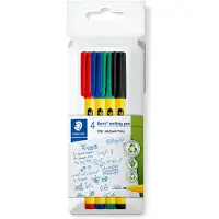Staedtler Noris writing pen 307, Svart, Blå, Grön, Röd, Gul, Återvunnen plast, Rund, Vattenbaserat bläck, 0,6 mm