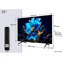 TCL P79K 55P79K, 139,7 cm (55), 3840 x 2160 piksler, QLED, Smart TV, Wi-Fi, Metallisk