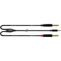 Cordial CFY 6 WPP, 2 x 6.35mm, Hankjønn, 3.5mm, Hankjønn, 6 m, Sort