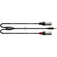 Cordial CFY WMM, 3.5mm, Hankjønn, 2 x XLR, Hunkjønn, 1,8 m, Sort