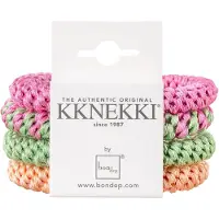 Kknekki Hårstrikker - 4-pack - Rosa/Oransje/Grønn - - OneSize - Hårpynt