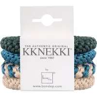 Kknekki Hårstrikker - 4-pack - Beige/Blå/Grønn/Glitter - - OneSize - Hårpynt
