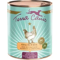 Terra canis kornfritt 6 x 800 g - Kylling med pastinakk, løvetann og bjørnebær