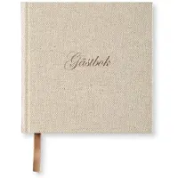 Adlibris Gjestebok 185 x 185 Rough Linen Paperstyle