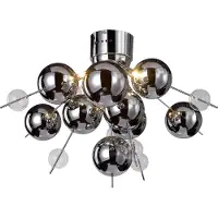 Näve Futuristisk taklampe Wakusei, krom