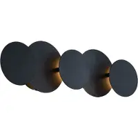 QAZQA Moderne vegglampe svart inkl. LED 3-trinns dimbar 5-lys - Sunrise