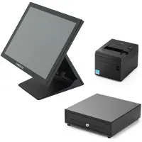 Capture - Alt-i-ett 1 x Celeron J6412 / inntil 2.6 GHz - RAM 8 GB - SSD 128 GB - Gigabit Ethernet - Win 10 IoT 64-bit - monitor: LCD 15 berøringsskjerm - med Capture CA-CD410-480B cash drawer