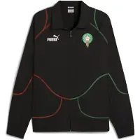 Puma Morocco ftblStatement Track Jacket, Clothing, Black/Red/Archive Green, XL