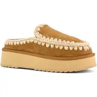 Mou for woman. MU.FW681004A Clog eskimo platform suede (41), Leather, Brown, more than 10 cm, None, Casual
